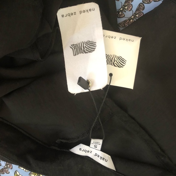Naked Zebra Black Blouse Top - Picture 4 of 4